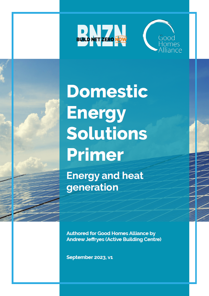 Domestic Energy Solutions Primer - Energy and heat generation